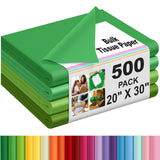 Qilery 500 Sheets Christmas Green Tissue Paper Bulk for Gift Bags 20 x 30 Inch Acid Free Wrapping Paper Sheets for Christmas Dec