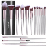 BS-MALL Makeup Brush Set 18 Pcs Premium Synthetic Foundation Powder Concealers Eye shadows Blush Makeup Brushes with black case