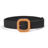 Salty Truffle Drizzle Woven Straw Belt For Women | Stylish Adjustable Waist Belt | Trendy Waist Belt | Versatile Fashion Accesso