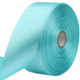 RIUNBB Lake Blue Solid Satin Ribbon 1-1/2 Inch 50 Yards Solid Polyester Fabric Ribbon for Gift Wrapping Wedding Christmas Baby S