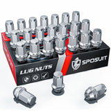 Sposuit M14x2.0 Lug Nuts - Replacement for 2003-2014 Ford Expedition, 2004-2014 F-150 - OEM Factory Style Chrome Lug Nut(24 Pcs)