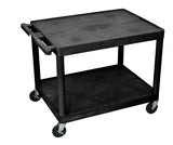 LUXOR LP27-B 27H AV Cart - Two Shelves