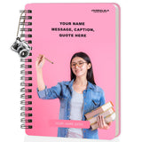 Jhingalala Diaries Customized Diary With Photo And Dangler | Customized Wiro Notebooks Diary With Monthly Planner And Calendar