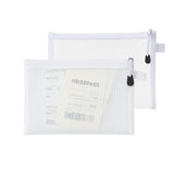 daiDokoro Mesh Zipper A5 Size (Pack of 2) Document Bags | Nylon Folder Pouches with Durable Zipper for Office, School, Stationer