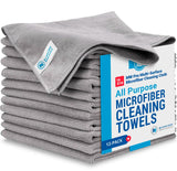 MW Pro Microfiber Cleaning Cloths (12 Pack) | Size 16 x 16| All Purpose Microfiber Towels - Clean, Dust, Polish, Scrub, Absorben