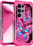 Casetego for Galaxy S24 Ultra 5G Case,Glow in The Dark Three Layer Heavy Duty Sturdy Shockproof Full Protection Rugged Hard PC+S