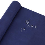 MAYJOYDIY 1 Yard Dark Blue Cotton Waxed Canvas Fabric, 59 Inch Antique Finish Waxed Oilskin Cloth Durable Cotton Fabric for Canv