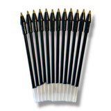 Pokka Ballpoint Pen Refills 12 USA Ballpoint Pen Refills for Your Pokka Pens, Compact, Affordable, Lightweight EDC Pocket Pen,