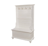 Powell Furniture Hall Tree, White,, 40.1/2 x 18 x 64