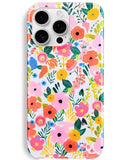 J.west Compatible with iPhone 16 Pro Case 6.3, Soft Shockproof Cute Floral Phone Protective Cover for Women, Garden Flower Patte