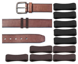 Wudiq 10Pcs Belt Loops For Men, Belt Clips For Men, Elastic For Cowhide Keeper Rings (Black+Brown)