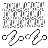 Angoily 60PCS HeavyDuty Metal Curtain Hooks Drapery Pins for Ceiling Tracks Flexible and Sturdy Curtain Track Accessories for H