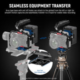 Neewer Foldable V Mount Battery Plate With Arca Type Quick Release Camera Baseplate, Lightweight Dslr Camera Video Rig Compatibl