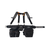 Dead On Tools 1680 Denier Poly Carpenters Tool Belt with Suspenders (HDP400945) , Black