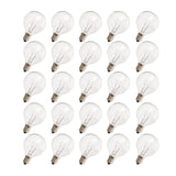 CHYParty G40 Replacement Light Bulbs, 120V 5W Clear Globe Bulb, E12 C7 Candelabra Base, 1.5 Inch Glass Incandescent Bulbs for In