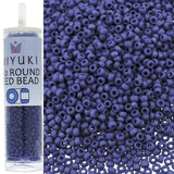 Miyuki Round Rocaille Seed Beads Size 15/0 Matte Metallic Sapphire Blue 8.2 Grams