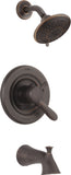 Delta Faucet Lahara 17 Series DualFunction Tub and Shower Trim Kit with 5Spray TouchClean Shower Head, Venetian Bronze T17438