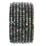 Natural Dragon Blood Stone Spacer Beads 4x2mm 38cm/str Flat Round Loose Semi Gemstone Caps for Making Bracelets Necklace
