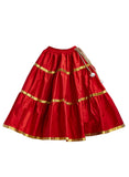 A.T.U.N Girls Synthetic Readymade Lehenga Choli(Glhg Got Ivr_13-14_Ivory-Red_13 Years-14 Years)