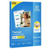 KTRIO Laminating Sheets, Hold 8.5 x 11 inches Sheets, 50 Pack, 3 Mil Clear Thermal Laminate Pouches for Laminator, 9 x 11.5 inch