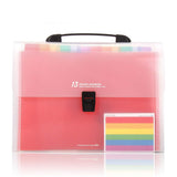 Sadruchi A4 Expanding Document Folder13 Compartments, Colorful File Organizer With Elastic Band For Office, School, & Home And