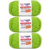 Apple Green Beginners Crochet Yarn Cotton Crochet Yarn for Crocheting Knitting Beginners Crochet Kit-3 * 50g