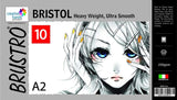 Brustro Bristol Ultra Smooth Paper 250 Gsm, Size - A2, 10 Sheets