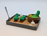 UglaForge Pickle Zen Garden - Miniature Desktop Decor Kit, Novelty Gag Toy, Stress Relief Gift with Sand, Rake & Pickle Figurine