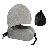 Trendivibe Travel Pillow Portable Breathable U Shape Neck Pillow For Office Home Train Gray