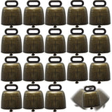 TIHOOD 18PCS Cow Horse Sheep Grazing Copper Bells Small Brass Bells Cattle Goat Farm Loud Bronze Bell Long Distance Horse Sheep