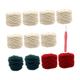 ATORSE Blanket Crochet Kit DIY Crafts Gift Craft Knitting Kit for Enthusiast Adults Diameter 100cm Beige