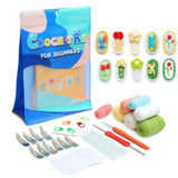 Picknmake Hair Clip Crochet Kit For Beginners Adults Kids Diy Crochet Starter Kit Set With Yarn Crochet Hooks Hair Clips Felt Pi