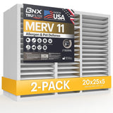 BNX TruFilter 20x25x5 (19.88 x 24.75 x 4.38 Honeywell Compatible 4 ) MERV 11 Air Filter (2-Pack) - MADE IN USA - HVAC AC Furna