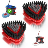2 Pack Replacement Spin Mop Scrub Brush Heads for OCedar RinseClean 2Tank