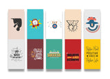 woopme Positive Quotes Printed Design Bookmark Magnetic for Students Kids Book Lovers Readers Gift Magnetic Page Clips Folding 5