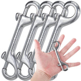 Faneta Double Ended Bolt Snap Hooks - Double Sided Trigger Snaps - Marine Scuba Diving Clips - Heavy Duty Stainless Steel 316 -