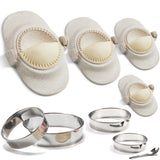 MUMSUNG Empanada Maker Press 6-Inch Extra Large Dumpling Maker Set with Dough Cutter Dumpling Mold Set for Pierogi Pastelitos Calzone Turnovers Chinese Dumpling 4Sizes (6 /4 /3 /2.6 )-New