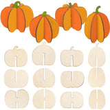 BENIMUS DIY 3D Pumpkins Wood Crafts to Paint, Unfinished Wooden Pumpkin Cutout Thanksgiving Fall Crafts, Autumn Harvest Thanksgi