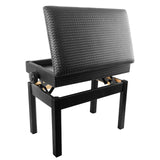 Adjustable Piano Bench with Storage, Waterproof Synthetic Leather Padded Stool, Piano Stool with 2.4 inch Thicken Soft Cushion,