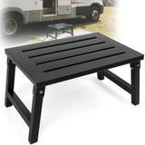 Support Way RV Step Stool Foldable 1000 lbs Capacity, Heavy Duty Metal Steps Platform, Stable RV Steps Stool for Camper, Motorho