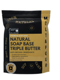 Craft & Nature 4 LB All Natural Unscented Triple Butter Moisturizing Glycerin Melt And Pour Soap Base for Soap Making