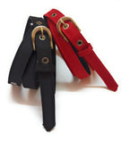 Formal Casual Nerrow Sleek Skinny Women Denim Material Jeans Belts Black And Red 2Pcs Matefinish Fabric Belts Perfect Rakhi Gift