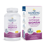 Nordic Naturals Omega Woman, Lemon - 120 Soft Gels - 500 mg Omega-3 + 800 mg Evening Primrose Oil - Healthy Skin & Optimal Welln