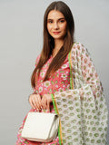 Anni Designer Women'S Cotton Blend Straight Printed Kurta With Pant & Dupatta (Tanvi Red-Kbv_L_Red_Large),Red,L,,,