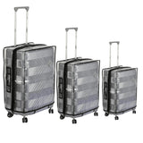 Cnb Set Of 3 Trolley Bag Cover/Suitcase Bag Cover/Waterproof Dustproof Luggage Cover/Zippered Clear Pvc Suitcase Covers Protecto