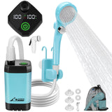 Portable Shower for Camping, 6000mAh Rechargeable Camping Shower with Fahrenheit Display, 4 Spray Modes, IPX7 Waterproof Outdoor