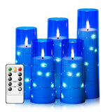 kakoya Flameless LED Candles with Timer 5 Pc Flickering Flameless Candles for Romantic Ambiance and Home Decoration Stable Acryl