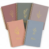 Gueevin 5 Pack Spiral Notebook Aesthetic School Supplies A5 Wide Ruled 160 Pages/ 80 Sheets Cute Notebook for Work Students Scho