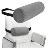Lumbar Roll Pillow For Lower Back Lumbar Support Foam Roll Cushion With Pillowcase And Upgraded Strap For Office Chair Car Seat Pain Relief & Improving Posture (Light Grey Short-11*4.3) -Like New