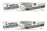 Pasta del Capitano Carbone Whitening Black Toothpaste 100ml 3.38fl.oz, Pack of 2